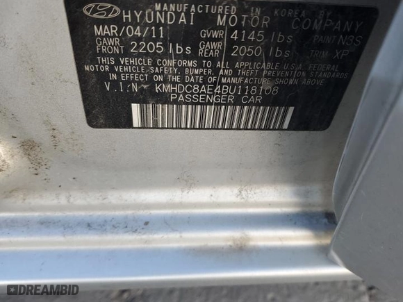 2011 Hyundai Elantra Touring SE with VIN KMHDC8AE4BU118108, listed as a Copart auction lot 80544214 with 162,891 mi miles and Salvage Title. Bid and sale history available at carsss.com. Image 12.