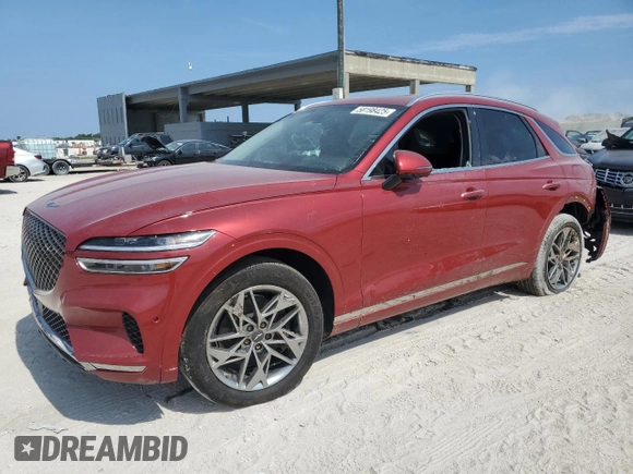 2022 Genesis GV70 2.5T with VIN KMUMADTB1NU067187, listed as a Copart auction lot 58198425 with 19,019 mi miles and Salvage title. Bid and sale history available at DreamBid. Image 1.