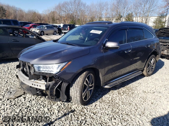2017 Acura MDX w/Advance Pkg with VIN 5FRYD4H80HB030801, listed as a Copart auction lot 48366565 with 150,872 mi miles and Salvage Title. Bid and sale history available at carsss.com. Image 1.