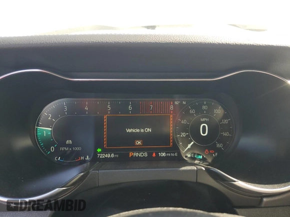 2019 Ford Mustang EcoBoost z VIN 1FATP8UH4K5159932, wystawiony jako Copart lot #61197205 z przebiegiem 72 249 mil mil oraz Szkoda całkowita • Salvage title. Historia ofert i sprzedaży dostępna na DreamBid. Obrazek 9.