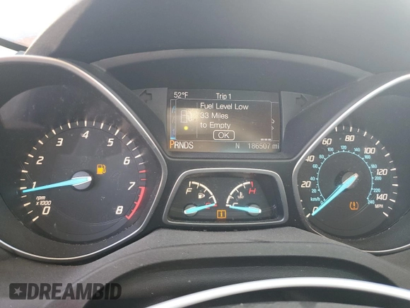 2016 Ford Escape S with VIN 1FMCU0F70GUA71428, listed as a Copart auction lot 84221944 with 186,507 mi miles and Salvage Title. Bid and sale history available at carsss.com. Image 9.