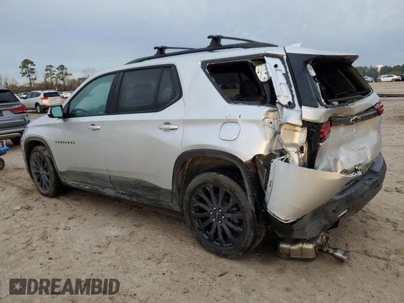 2022 Chevrolet Traverse RS with VIN 1GNERJKW4NJ124865, listed as a Copart auction lot 89060145 with 51,651 mi miles and Salvage title. Bid and sale history available at DreamBid. Image 2.
