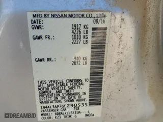 2016 Nissan Altima 2.5 SL with VIN 1N4AL3AP7GC290535, listed as a Copart auction lot 84702284 with 172,075 mi miles and Salvage Title. Bid and sale history available at carsss.com. Image 13.