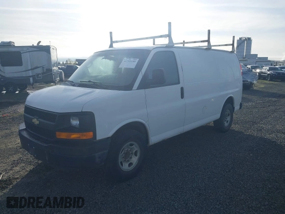 2014 Chevrolet Express Cargo Van with VIN 1GCWGFBA3E1122402, listed as a IAAI auction lot 41795180 with 1 mi miles. Bid and sale history available at carsss.com. Image 17.