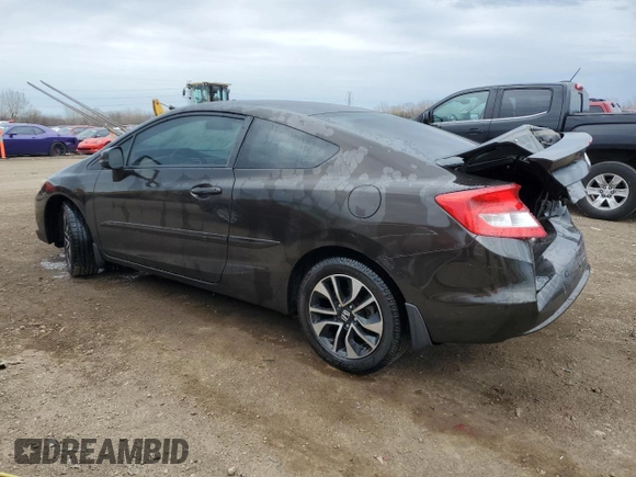 2013 Honda Civic Cpe EX with VIN 2HGFG3B8XDH511096, listed as a Copart auction lot 52083355 with 123,782 mi miles and Salvage Title. Bid and sale history available at carsss.com. Image 2.