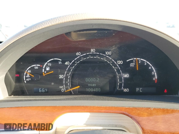 2003 Mercedes-Benz S-Class 4.3L with VIN WDBNG70J73A383130, listed as a Copart auction lot 76703924 with 109,488 mi miles and Salvage Title. Bid and sale history available at carsss.com. Image 9.
