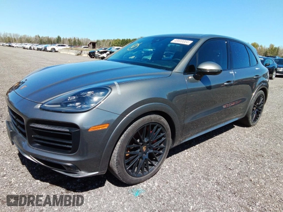 2021 Porsche Cayenne GTS with VIN WP1AG2AY5MDA34724, listed as a Copart auction lot 48800004 with 57,766 mi miles and Clean title. Bid and sale history available at DreamBid. Image 1.