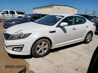 2014 Kia Optima LX z VIN 5XXGM4A7XEG325427, wystawiony jako Copart lot #53839215 z przebiegiem 162 744 mil mil oraz Czysty tytuł • Clean title. Historia ofert i sprzedaży dostępna na DreamBid. Obrazek 1.