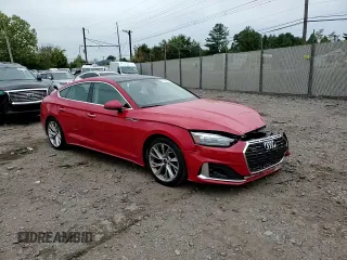 2022 Audi A5 Sportback Premium with VIN WAUABCF51NA011980, listed as a Copart auction lot 71982364 with 8,077 mi miles and Salvage Title. Bid and sale history available at carsss.com. Image 10.