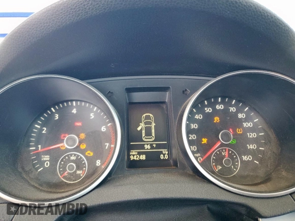 2012 Volkswagen Golf z VIN WVWBB7AJXCW316123, wystawiony jako Copart lot #59416835 z przebiegiem 94 248 mil mil oraz Czysty tytuł • Clean title. Historia ofert i sprzedaży dostępna na DreamBid. Obrazek 9.