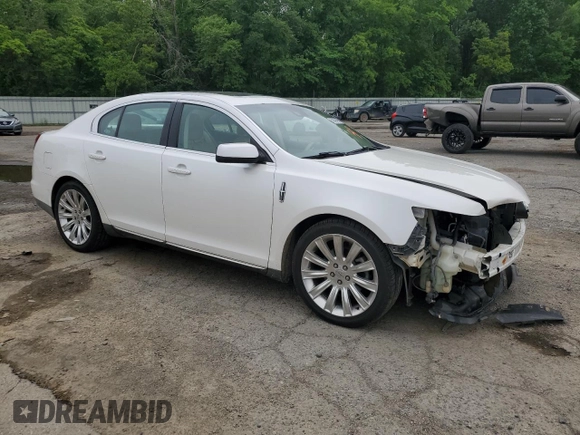 2010 Lincoln MKS with VIN 1LNHL9DR5AG615350, listed as a Copart auction lot 53048495 with 217,863 mi miles and Salvage Title. Bid and sale history available at DreamBid. Image 4.