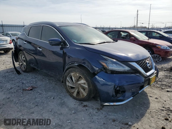 2019 Nissan Murano SL with VIN 5N1AZ2MS5KN165643, listed as a Copart auction lot 46440014 with 34,867 mi miles and Salvage Title. Bid and sale history available at DreamBid. Image 4.
