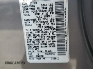 2009 Infiniti FX35 with VIN JNRAS18U29M104328, listed as a Copart auction lot 71885464 with 183,682 mi miles and Salvage Title. Bid and sale history available at carsss.com. Image 15.