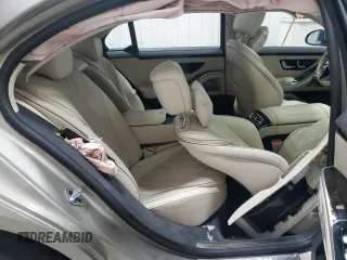 2023 Mercedes-Benz S-Class S 580 with VIN W1K6G7GB6PA178950, listed as a Copart auction lot 70613584 with 20,338 mi miles and Salvage Title. Bid and sale history available at carsss.com. Image 10.