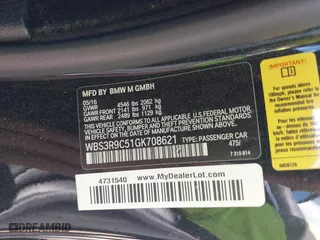 2016 BMW M4 with VIN WBS3R9C51GK708621, listed as a IAAI auction lot 41678133 with 59,501 mi miles. Bid and sale history available at carsss.com. Image 9.