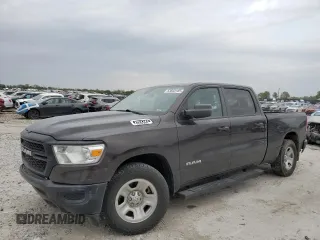 2019 Ram 1500 Tradesman with VIN 1C6SRFNT7KN863752, listed as a Copart auction lot 53803185 with 101,443 mi miles and Salvage title. Bid and sale history available at DreamBid. Image 1.