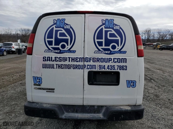 2011 Chevrolet Express Cargo Van with VIN 1GCWGFCA3B1143776, listed as a Copart auction lot 51505945 with 220,460 mi miles and Clean Title. Bid and sale history available at carsss.com. Image 6.