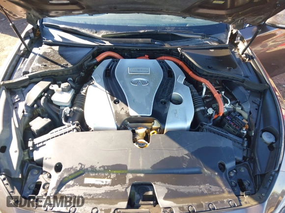 2014 Infiniti Q50 Hybrid Sport with VIN JN1AV7AP3EM691473, listed as a IAAI auction lot 41348911 with 128,851 mi miles and . Bid and sale history available at DreamBid. Image 10.