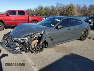 2020 BMW 8 Series M850i with VIN WBAGV8C00LCD64822, listed as a Copart auction lot 84677714 with 47,243 mi miles and Salvage Title. Bid and sale history available at carsss.com. Image 1.