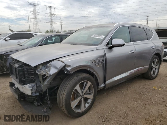 2022 Genesis GV80 с VIN KMUHBDSB0NU080352, выставлен на аукционе Copart как лот 56605035 с пробегом 33 561 миль миль и Списание • Salvage title. История ставок и продаж доступна на DreamBid. Изображение 1.