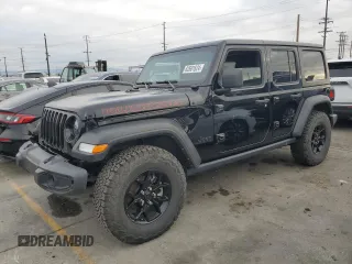 2022 Jeep Wrangler Unlimited High Tide with VIN 1C4HJXDG4NW179888, listed as a Copart auction lot 82601624 with 15,631 mi miles and Salvage Title. Bid and sale history available at DreamBid. Image 1.