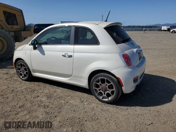 2013 FIAT 500 Sport with VIN 3C3CFFBR4DT624388, listed as a Copart auction lot 52713795 with 106,420 mi miles and Clean Title. Bid and sale history available at carsss.com. Image 2.