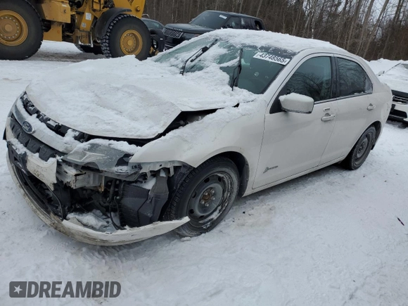 2011 Ford Fusion Hybrid z VIN 3FADP0L37BR345456, wystawiony jako Copart lot #43748565 z przebiegiem 189 741 mil mil oraz Szkoda całkowita • Salvage title. Historia ofert i sprzedaży dostępna na DreamBid. Obrazek 1.