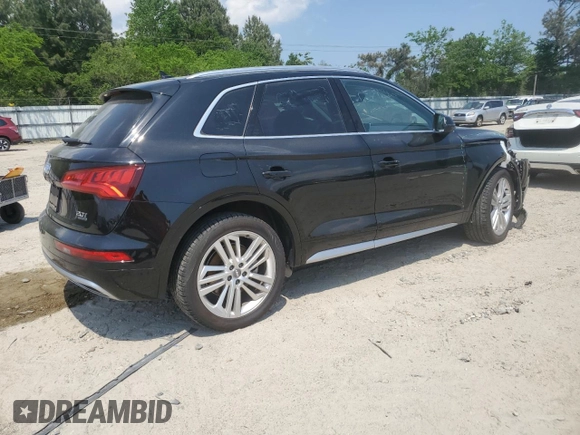 2018 Audi Q5 Premium Plus with VIN WA1BNAFY5J2182663, listed as a Copart auction lot 54220245 with 61,676 mi miles and Salvage Title. Bid and sale history available at DreamBid. Image 3.