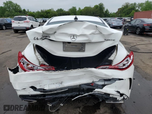 2018 Mercedes-Benz CLA 250 with VIN WDDSJ4GB1JN638742, listed as a Copart auction lot 56659905 with 85,892 mi miles and Salvage title. Bid and sale history available at DreamBid. Image 6.