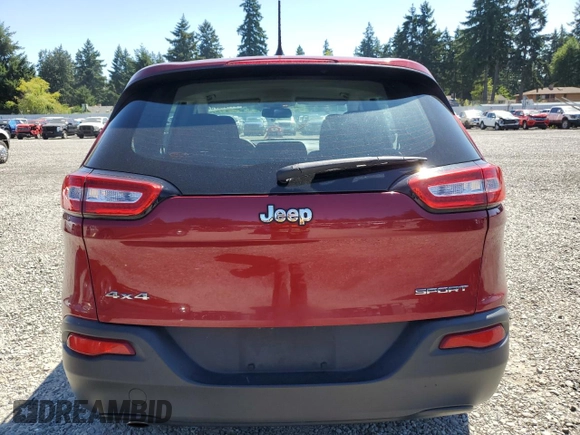 2017 Jeep Cherokee Sport with VIN 1C4PJMABXHD230619, listed as a Copart auction lot 64120275 with 101,327 mi miles and Salvage title. Bid and sale history available at DreamBid. Image 6.