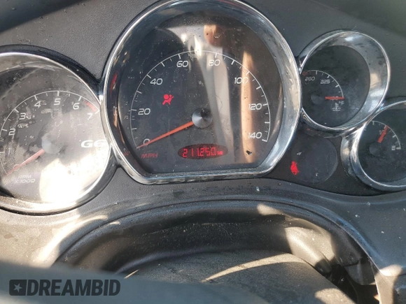 2008 Pontiac G6 GT with VIN 1G2ZH361484163342, listed as a Copart auction lot 46992095 with 211,250 mi miles and Salvage title. Bid and sale history available at DreamBid. Image 9.