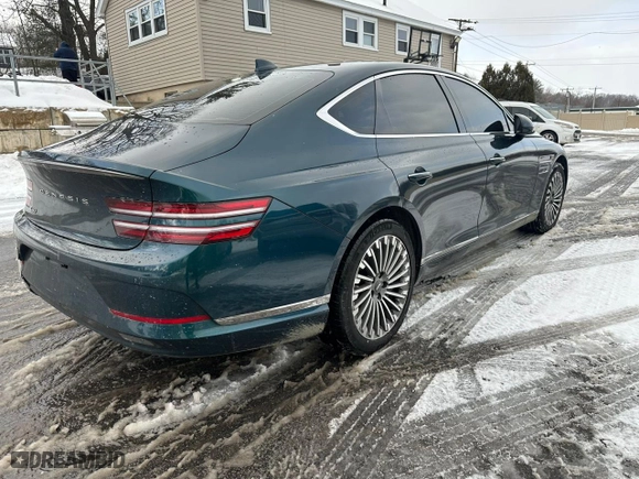 2023 Genesis Electrified G80 with VIN KMTGE4S17PU007206, listed as a Copart auction lot 44691825 with 10,820 mi miles and Non Repairable. Bid and sale history available at carsss.com. Image 3.