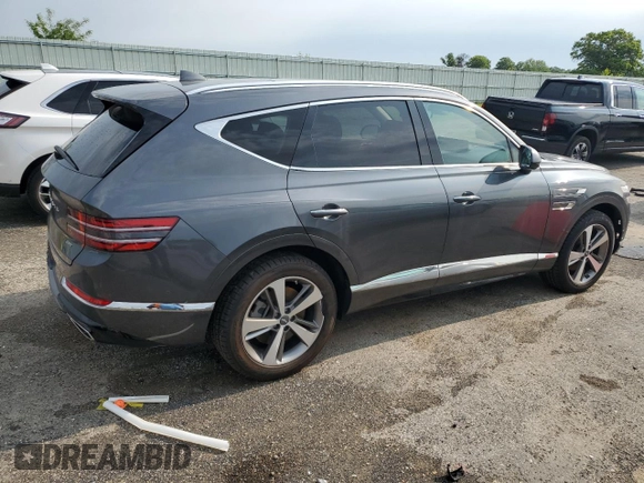 2021 Genesis GV80 with VIN KMUHBDSB1MU040490, listed as a Copart auction lot 58722915 with 49,981 mi miles and Salvage title. Bid and sale history available at DreamBid. Image 3.