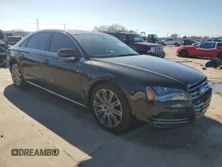 2014 Audi A8 3.0T with VIN WAURGAFD7EN011250, listed as a Copart auction lot 83664654 with 102,924 mi miles and Salvage title. Bid and sale history available at DreamBid. Image 4.