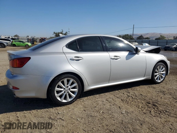 2010 Lexus IS 250 with VIN JTHBF5C27A5123654, listed as a Copart auction lot 62956235 with 100,314 mi miles and Salvage title. Bid and sale history available at DreamBid. Image 3.
