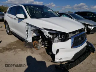 2022 Infiniti QX50 LUXE with VIN 3PCAJ5BA5NF115870, listed as a Copart auction lot 36449483 with 3,536 mi miles. Bid and sale history available at carsss.com. Image 4.