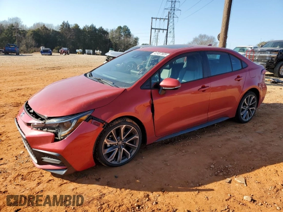 2021 Toyota Corolla XSE with VIN 5YFT4MCE8MP095984, listed as a Copart auction lot 42487805 with 30,548 mi miles and Salvage Title. Bid and sale history available at carsss.com. Image 1.
