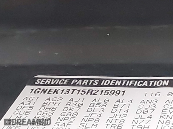 2005 Chevrolet Tahoe Z71 z VIN 1GNEK13T15R215991, wystawiony jako IAAI lot #42189636 z przebiegiem 274 201 mil mil oraz . Historia ofert i sprzedaży dostępna na DreamBid. Obrazek 9.