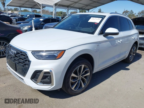 2023 Audi Q5 S line Premium Plus with VIN WA1EAAFY1P2197758, listed as a IAAI auction lot 41627129 with 11,272 mi miles. Bid and sale history available at carsss.com. Image 2.
