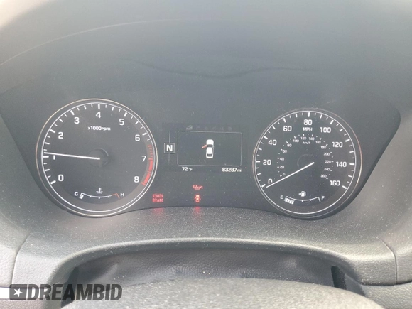 2017 Genesis G80 3.8L with VIN KMHGN4JE9HU168446, listed as a Copart auction lot 80916684 with 83,287 mi miles and Salvage Title. Bid and sale history available at DreamBid. Image 9.