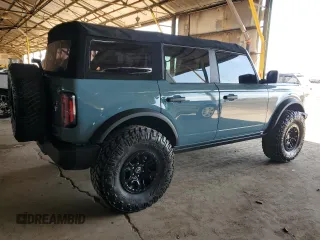 2023 Ford Bronco with VIN 1FMEE5DP3PLA85674, listed as a Copart auction lot 54697645 with 16,548 mi miles and Salvage Title. Bid and sale history available at carsss.com. Image 3.