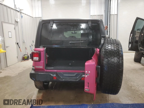 2022 Jeep Wrangler Unlimited Sahara with VIN 1C4HJXEN9NW120171, listed as a Copart auction lot 47029585 with 25,085 mi miles and Salvage Title. Bid and sale history available at DreamBid. Image 6.