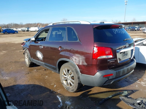 2011 Kia Sorento EX with VIN 5XYKUDA25BG045386, listed as a IAAI auction lot 41849668 with 1 mi miles. Bid and sale history available at carsss.com. Image 3.