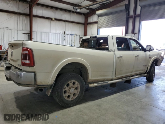2020 Ram 3500 Laramie with VIN 3C63R3JL3LG102994, listed as a Copart auction lot 57411184 with 0 mi miles and Salvage Title. Bid and sale history available at carsss.com. Image 3.