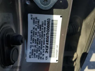 2007 Honda Civic Sdn LX with VIN 2HGFA16507H308003, listed as a Copart auction lot 50536505 with 192,554 mi miles and Salvage Title. Bid and sale history available at carsss.com. Image 12.