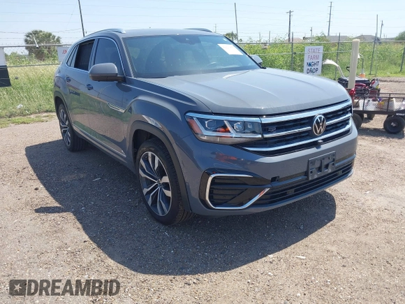 2023 Volkswagen Atlas SEL Premium R-Line z VIN 1V2FE2CA1PC218595, wystawiony jako IAAI lot #42223877 z przebiegiem 48 477 mil mil oraz . Historia ofert i sprzedaży dostępna na DreamBid. Obrazek 1.