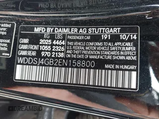 2014 Mercedes-Benz CLA 250 with VIN WDDSJ4GB2EN158800, listed as a IAAI auction lot 42126126 with 207,348 mi miles and . Bid and sale history available at DreamBid. Image 9.