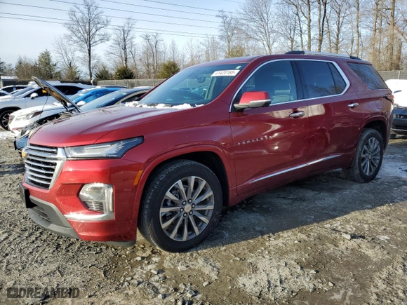 2023 Chevrolet Traverse Premier with VIN 1GNEVKKW0PJ215006, listed as a Copart auction lot 41420165 with 23,454 mi miles and Salvage Title. Bid and sale history available at carsss.com. Image 1.