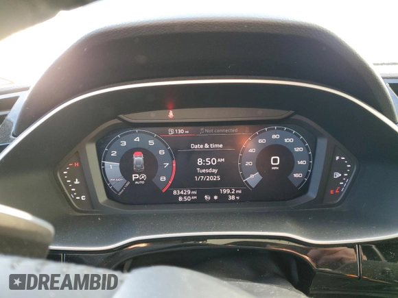 2020 Audi Q3 S line Premium Plus with VIN WA1EECF33L1004479, listed as a Copart auction lot 41704975 with 83,429 mi miles and Salvage title. Bid and sale history available at DreamBid. Image 9.