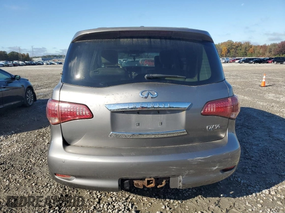 2011 Infiniti QX56 7-passenger with VIN JN8AZ2NEXB9001184, listed as a Copart auction lot 81480694 with 208,947 mi miles and Clean Title. Bid and sale history available at carsss.com. Image 6.
